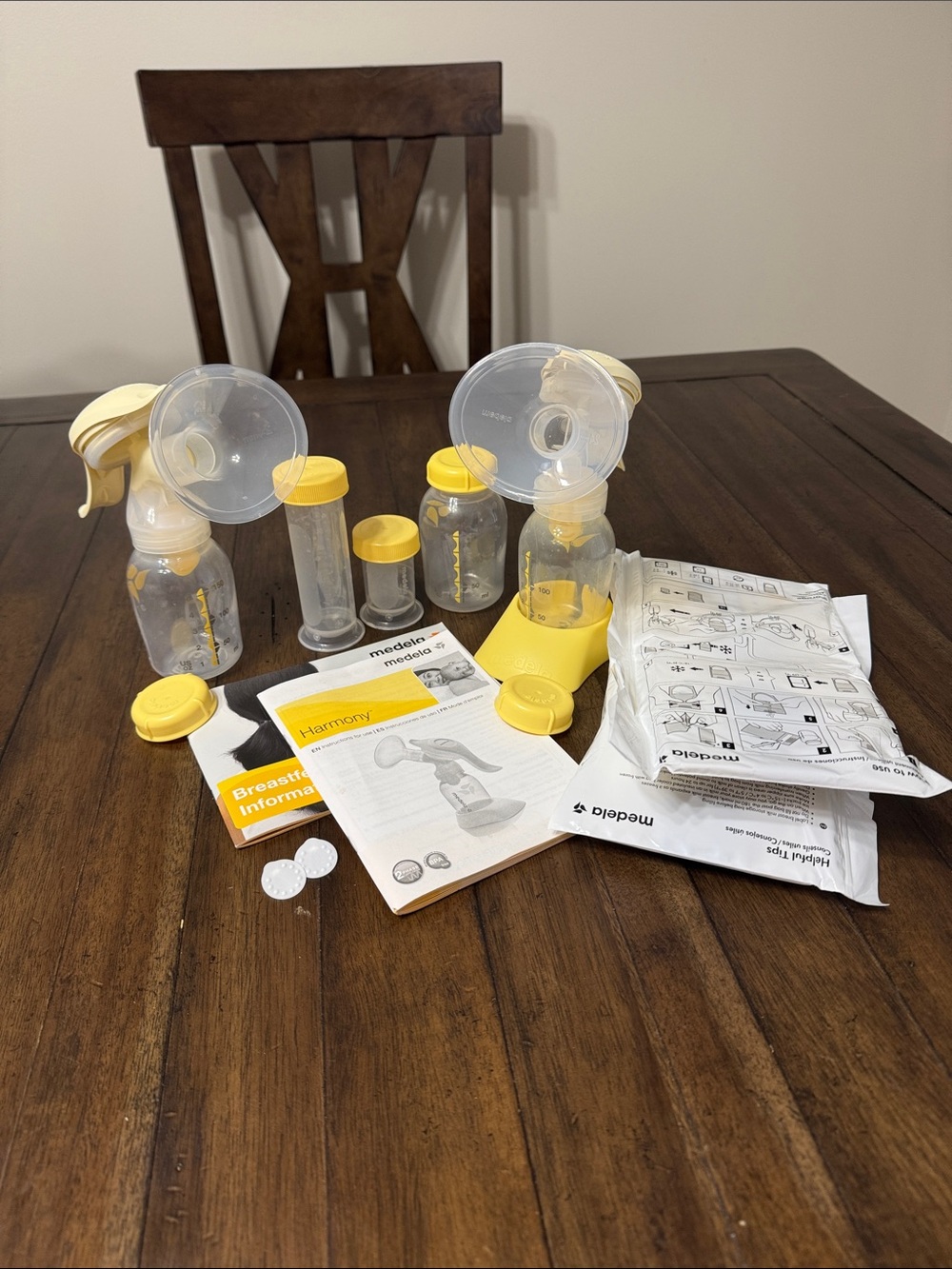 Two Medela Harmony Hand Breast Pumps